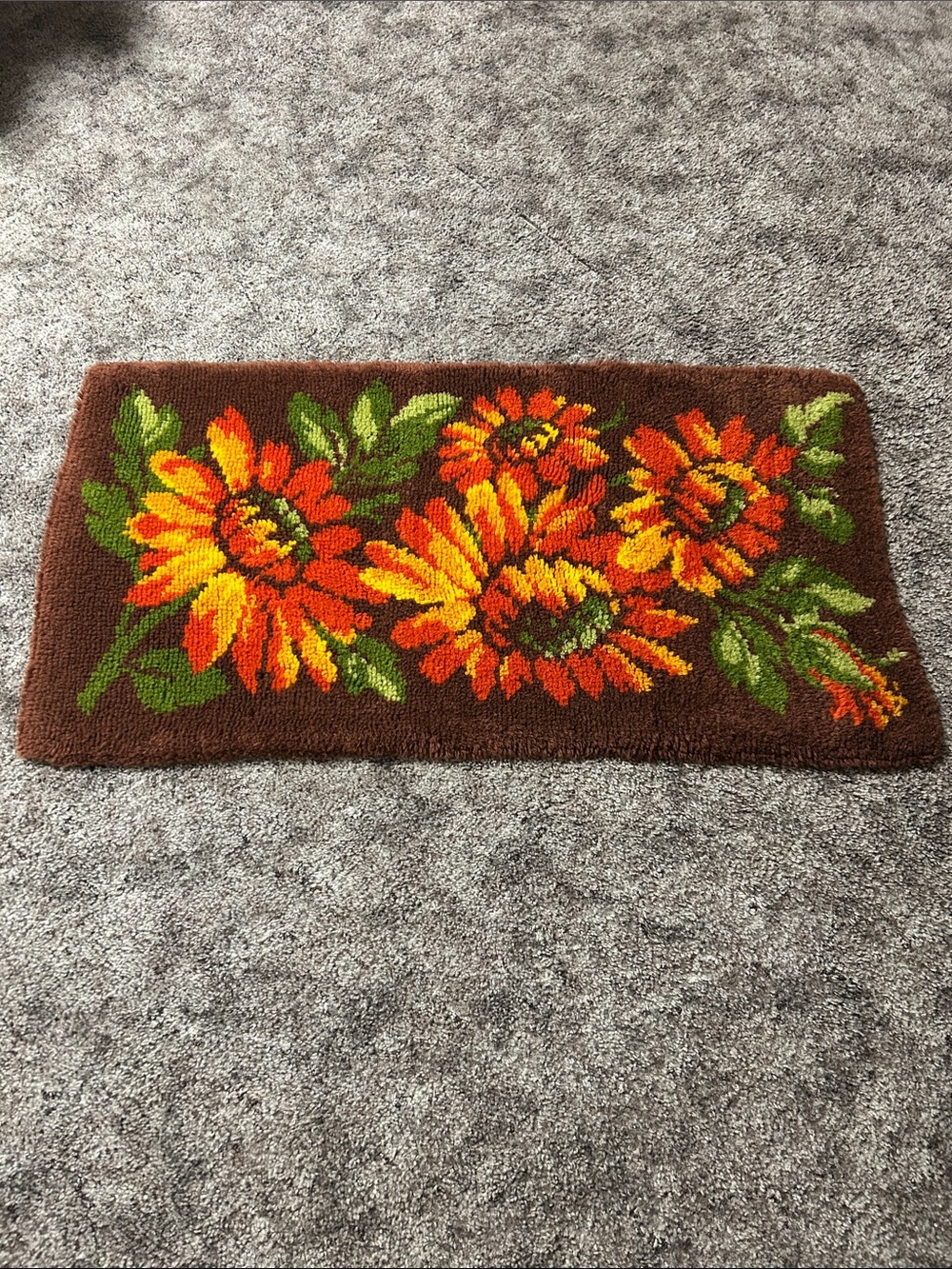 Vintage 1970’s Latch Hook Rug